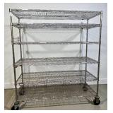 Metro High Quality Heavy Duty 6-Tier Stainless Steel Chrome Finish NSF Wire Storage Cart Truck - Quick Item and Supply Relocation, Smooth Casters for Minimal Effort Transfers - Great Condition!