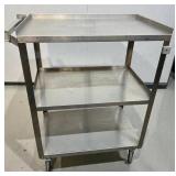 Lakeside Stainless Steel 3-Tier Utility Service Cart - Ergonomic Handles for Effortless Maneuverability, Suitable for Many Service-Related Use, Easy to Keep Surfaces Clean - Great Condition!