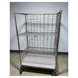Metro High Quality Heavy Duty 60"x34.5"x24" 3-Tier Stainless Steel Chrome Finish NSF Wire Storage Cart Truck - Durable & Adjustable Shelves, Good for Various Settings - Great Condition!