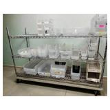 Metro High Quality Heavy Duty 50"x72"x24" 3-Tier Stainless Steel Chrome Finish NSF Wire Storage Cart Truck - Corrosion Resistant Metal Wires, Usable for Different Environments Kitchen, Medical, Etc. -