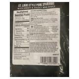 I - Smithfield St. Louis Style Pork Spareribs - 1/2 Slab - Sweet & Smoky BBQ Sauce - 3-Pack