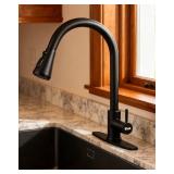Matte Black Kitchen Sink Faucet with Arched Pull Down Handle $49.99 Retail - Brand New