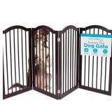 Arched 4 Panel Dog Gate 36" High Espresso Colored $103.99 Retail - Brand New