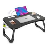 Laptop Lap Desk Foldable with USB Ports Black $38.99 Retail - Brand New