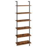 6 Tier Ladder Shelf Rustic Brown $69.99 Retail - Brand New