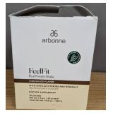 Arbonne Feel Fit Pea Protein Shake Chocolate Flavor 10 Sticks - Brand New