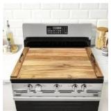 Noodle Board Stove Cover with Handles Pine $69.99 Retail - Brand New