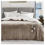 Electric Heated Blanket Queen Size Mocha Color $64.99 Retail - Brand New