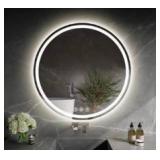 Black 24" Round Mirror $69.99 Retail - Brand New
