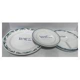 3 Vintage Restaurant ware Plates; Divided grill plate, bread plate and dinner plate