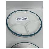 3 Vintage Restaurant ware Plates; Divided grill plate, bread plate and dinner plate