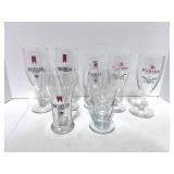 Set of 7 Miscellaneous Michelob Beer Glasses