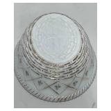 Hen On Nest Challinor Milk Glass Westmorland? Glass Eyes Painted Base 7"