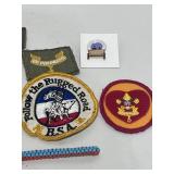 Lot of Boy Scouts of America Neckerchief Slides, Metal Slides, Patches and Pins