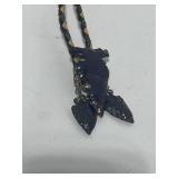 Native American Arrowhead Pendant on Braided Cord