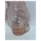 Antique Dunbar Pink Depression Applied Handle Pitcher