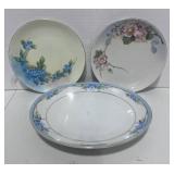 3 Vintage Hand Painted Nipon Plates