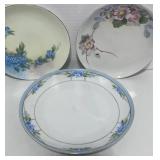3 Vintage Hand Painted Nipon Plates