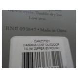 Banana Leaf Round Tablecloth; 60" R...