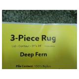 3 pc Deep Fern Rug Set; New from JC...