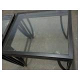 2 Metal and Glass End Tables 24 x 2...