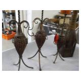 3 Candles Holders and Vase Décor- ...