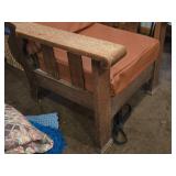 Stickley Mission Morris Oak Wood and Leather Arm Chair