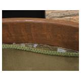 Vintage Padded Wooden Slipper Rocking Chair