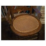 Vintage Victorian Walnut Eastlake design Cane Seat Arm Chair