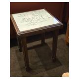 Musicians theme Tile Top / Wooden Side Table