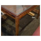 Glass Top / Wooden Side Table