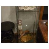 Wood / Glass Door Display Cabinet 1-door/5-shelf 17" x 14" x 54"
