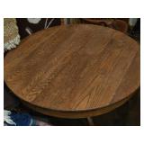 Vintage Quarter Sawn Oak Claw Foot Pedestal Dining Table