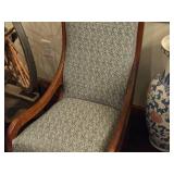 Vintage Victorian Eastlake style Wooden High Back Rocking Chair