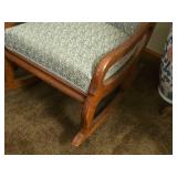 Vintage Victorian Eastlake style Wooden High Back Rocking Chair