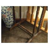 Vintage Drop Leaf Side Table w/ Barley Twist Legs 1-drawer