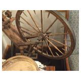 Vintage Wooden Spinning Wheel (Flay Wheel Size)