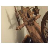 Vintage Wooden Spinning Wheel (Flay Wheel Size)