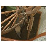 Vintage Wooden Spinning Wheel (Flay Wheel Size)