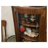 Vintage Victorian Quarter Sawn Tiger Oak Wood Side-By-Side Secretary Desk with Display Cabinet
