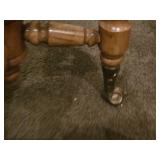 Vintage Wooden Ball and Claw Piano Stool