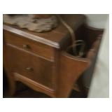 Wooden Side Table 1-door/1-drawer with Magazine Racks