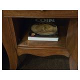 Wooden Side Table 1-door/1-drawer with Magazine Racks