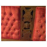 Victorian Eastlake style Living Room Sette (Red Velvet)
