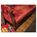 Victorian Eastlake style Living Room Sette (Red Velvet)