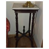 Marble Top / Wood Side Table