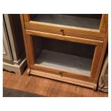Wood / Glass Door Barrister Bookcase 2-tier