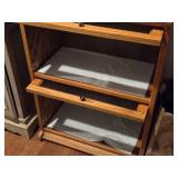 Wood / Glass Door Barrister Bookcase 2-tier