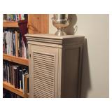 Louvered Wood Storage Cabinet