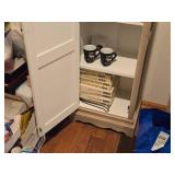 Louvered Wood Storage Cabinet